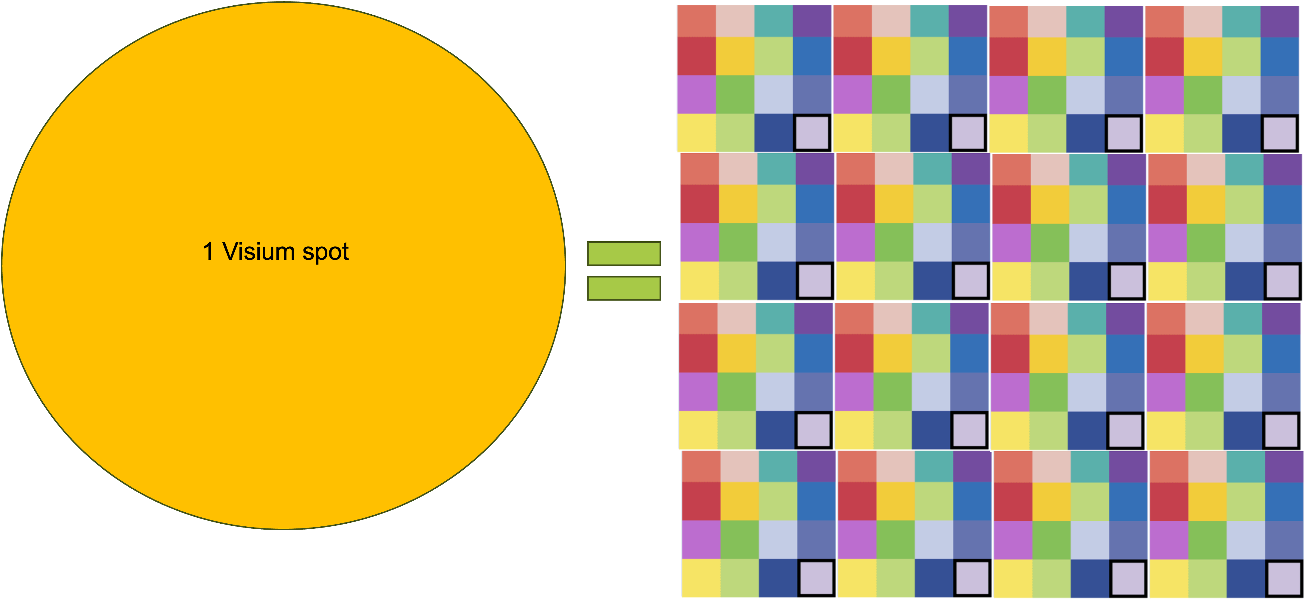 How many VisiumHD spots there is in one Visium spot!